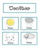 Weather Cards - Sunny - Snowy - Rainy - Windy