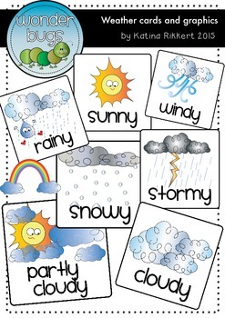 Preview of Weather Cards and Graphics Set