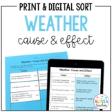Weather Cause and Effect Sorting Activity | Print and Digital