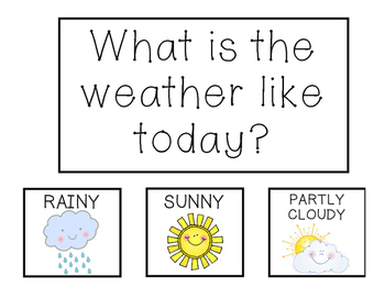What S The Weather Like Today By Vero S Classroom Diy Tpt