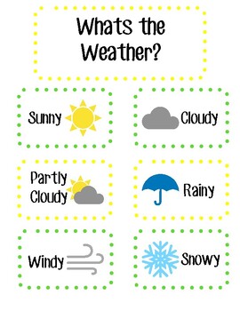 Download Weather Chart by Tara Goodwin | Teachers Pay Teachers