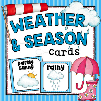 Preview of Weather and Season Cards- Editable