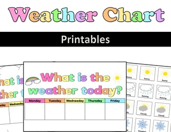 Preview of Weather Chart - Free: Rainbow Themed!