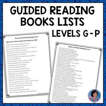 Preview of Guided Reading Level Book Lists For Parents: Mid-First Grade to Third Grade