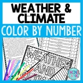 Weather & Climate Color by Number, Reading Passage and Tex