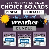 Weather + Climate |  Digital + Printable Choice Boards Bun