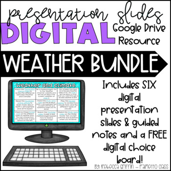 Weather & Climate - Digital Presentation Slides & Guided Notes BUNDLE