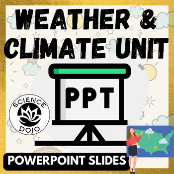 Preview of Weather & Climate Editable Notes and Slides- Earth Science Middle School