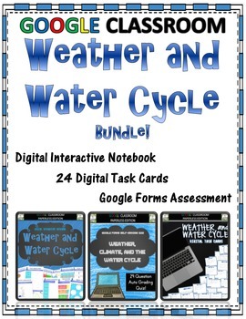 Preview of Weather Climate and Water Cycle DIGITAL BUNDLE - Distance Learning
