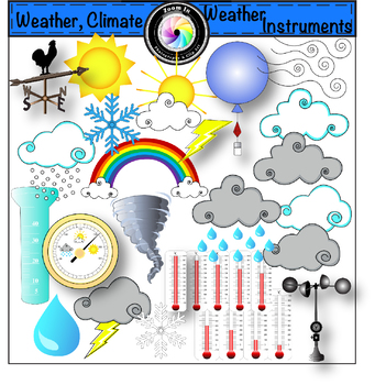 Preview of Weather Climate and Weather Instruments Clip Art