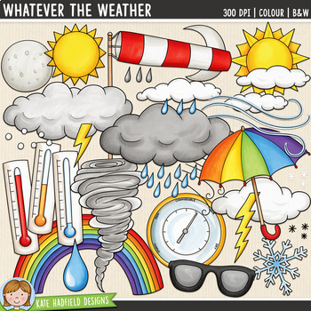 Preview of Weather Clip Art: Whatever the Weather (Kate Hadfield Designs)