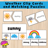 Weather Clip Cards and Matching Puzzles