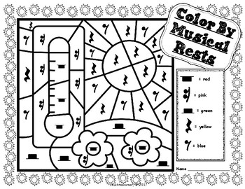 Weather: Color By Music Activity Fun Packet - PDF Worksheet Collection