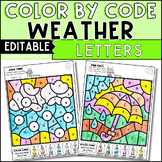 Weather Color by Letter Color by Code Editable