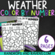 Weather Color by Number by Raindrops and Ravens | TPT