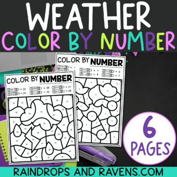 Weather Color By Number Pages » Share & Remember