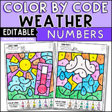 Weather Color by Number Color by Code Editable
