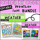 Weather Color by Sight Word and Letter Bundle