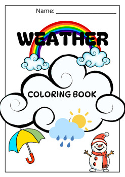 Preview of Weather Coloring Book - Perfect for Kids Learning About Weather