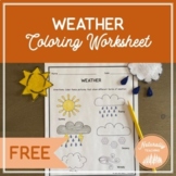weather coloring worksheet teachers pay teachers