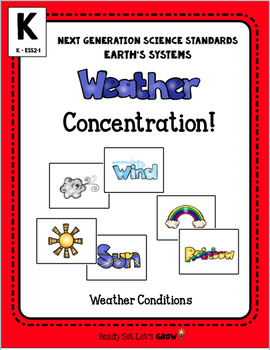 Preview of Weather: Concentration! (NGSS K-ESS2-1)