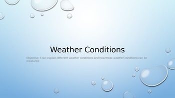 Preview of Weather Conditions PowerPoint Presentation