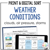 Weather Conditions and Storms Sorting Activities (2 in 1)