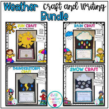 Preview of Weather Crafts and Writing Bundle