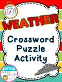 Weather Crossword Puzzle Activity