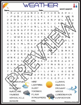 weather activities crossword puzzle and word search find 2nd grade