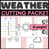 Weather Cut Paste Craft Worksheets | Fine Motor Color Acti