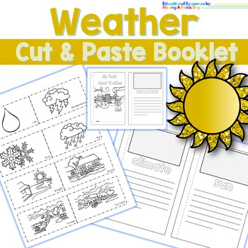 Preview of Weather Cut and Paste Matching Mini Booklet  | Research Template