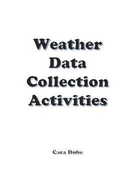 Preview of Weather Data Collection Activity