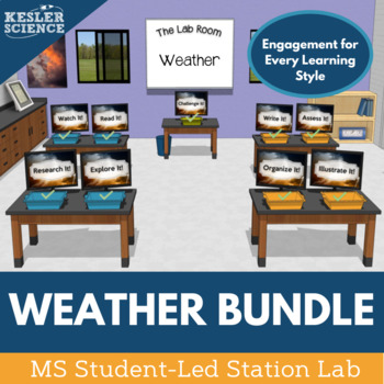 Preview of Weather - Differentiated Science Station Labs Bundle