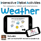 Weather ⋅ Digital Activities ⋅ Interactive PDF, Boom Cards