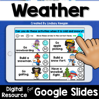 Preview of Weather Digital Science Activities for Google Classroom 