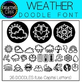Weather Doodle FONT {Creative Clips Clipart}