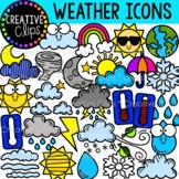 Weather Doodle Icons  {Weather Clipart}