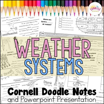 Preview of Weather Doodle Notes | Air Masses and Fronts | High and Low Pressure | Cornell