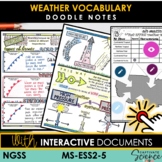 Weather Fronts Vocabulary Doodle Notes + Interactive NGSS 