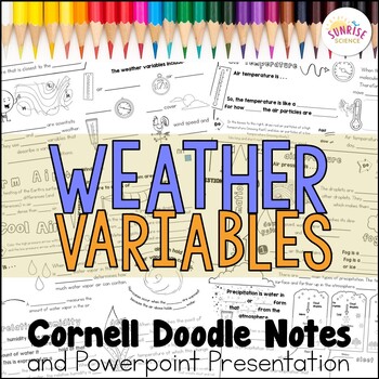 Preview of Weather Doodle Notes | tools humidity pressure wind clouds | Cornell Notes