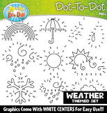 Weather Dot-To-Dot Clipart {Zip-A-Dee-Doo-Dah Designs}