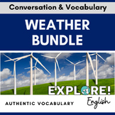 English / ELL | EDITABLE Weather Vocabulary & Conversation Bundle