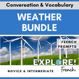 French | Weather EDITABLE Vocab & Conversation Bundle (w/F
