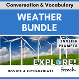 Weather EDITABLE French Vocab & Conversation Bundle (w/Eng
