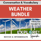 Weather EDITABLE Spanish Vocab & Conversation Bundle (w/En