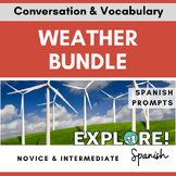 Spanish | Weather EDITABLE Vocab & Conversation Bundle (w/