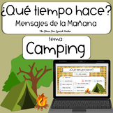 Weather EL TIEMPO  Camping Theme PowerPoint Spanish Weathe