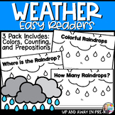 Weather Emergent Readers - Colors, Counting, Prepositions 