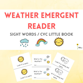 Preview of Weather Emergent Sight Word CVC Little Book
